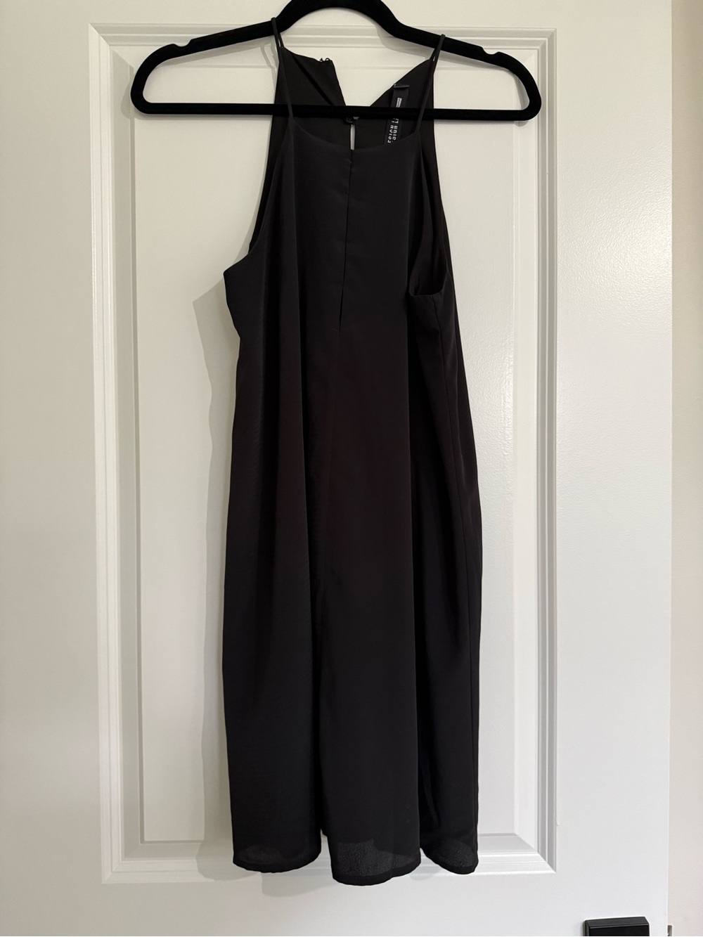 Design Lab Lord & Taylor Black Mini Halter Dress